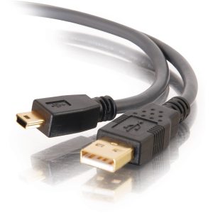 C2G Ultima Series 6.6ft USB A to USB Mini B Cable - USB to Mini B Cable - USB 2.0 - Black - M/M