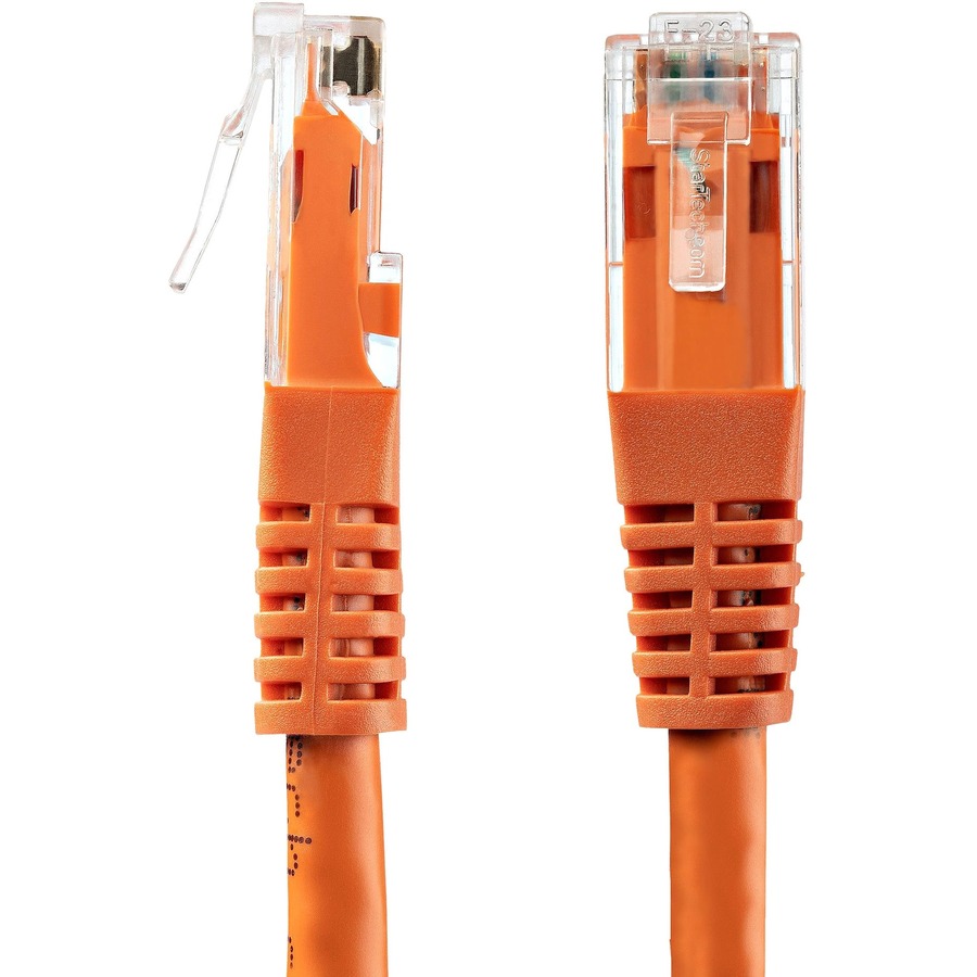StarTech.com 25ft CAT6 Ethernet Cable - Orange Molded Gigabit - 100W PoE UTP 650MHz - Category 6 Patch Cord UL Certified Wiring/TIA - Image 3