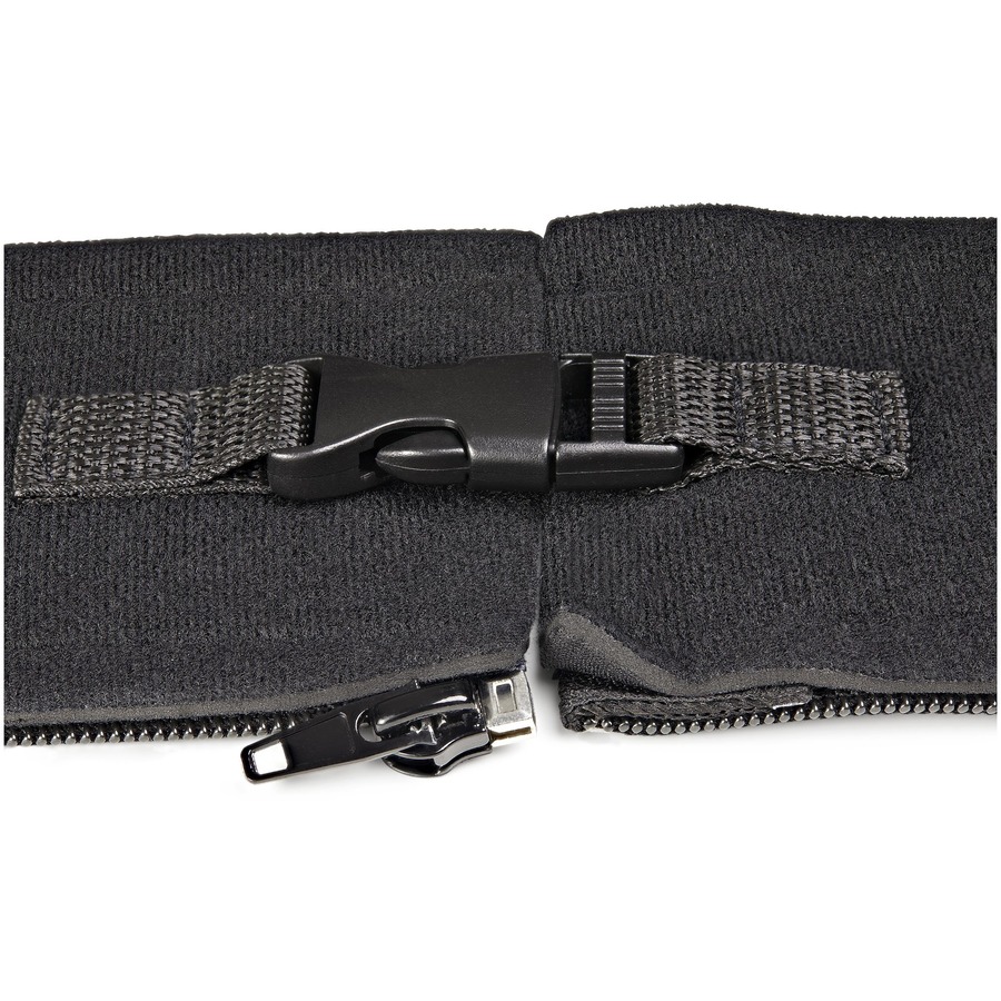 StarTech.com 40" Neoprene Cable Management Sleeve with Zipper/Buckle, Computer/PC Cord Cover, Flexible Cable Sleece/Organizer Wrap, Black - Image 3