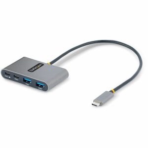 StarTech.com 4-Port USB-C Hub with 100W Power Delivery Pass-Through, 2x USB-A + 2x USB-C, 5Gbps, 1ft/30cm Long Cable, Portable USB 3.0 Hub