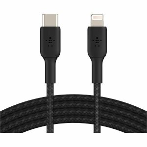 Belkin 30W USB-C to Lightning Cable - Nylon, Braided - M/M - 2m/6.6ft - Black