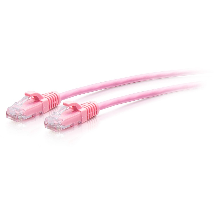 C2G 5ft Cat6a Snagless Unshielded (UTP) Slim Ethernet Cable - Cat6a Slim Network Patch Cable - PoE - Pink