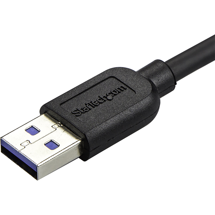 StarTech.com 1m 3 ft Slim Micro USB 3.0 (5Gbps) Cable - M/M - USB 3.0 A to Right-Angle Micro USB - USB 3.2 Gen 1 - Image 2