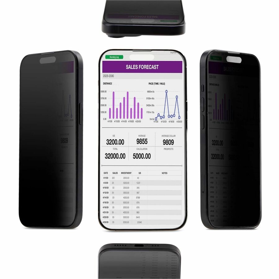 StarTech.com 4-Way Privacy Screen For iPhone 15 Pro Max, Portrait/Landscape, Touch-Enabled, +/- 30 Deg. View, Tempered Glass Protector Filter - Image 2