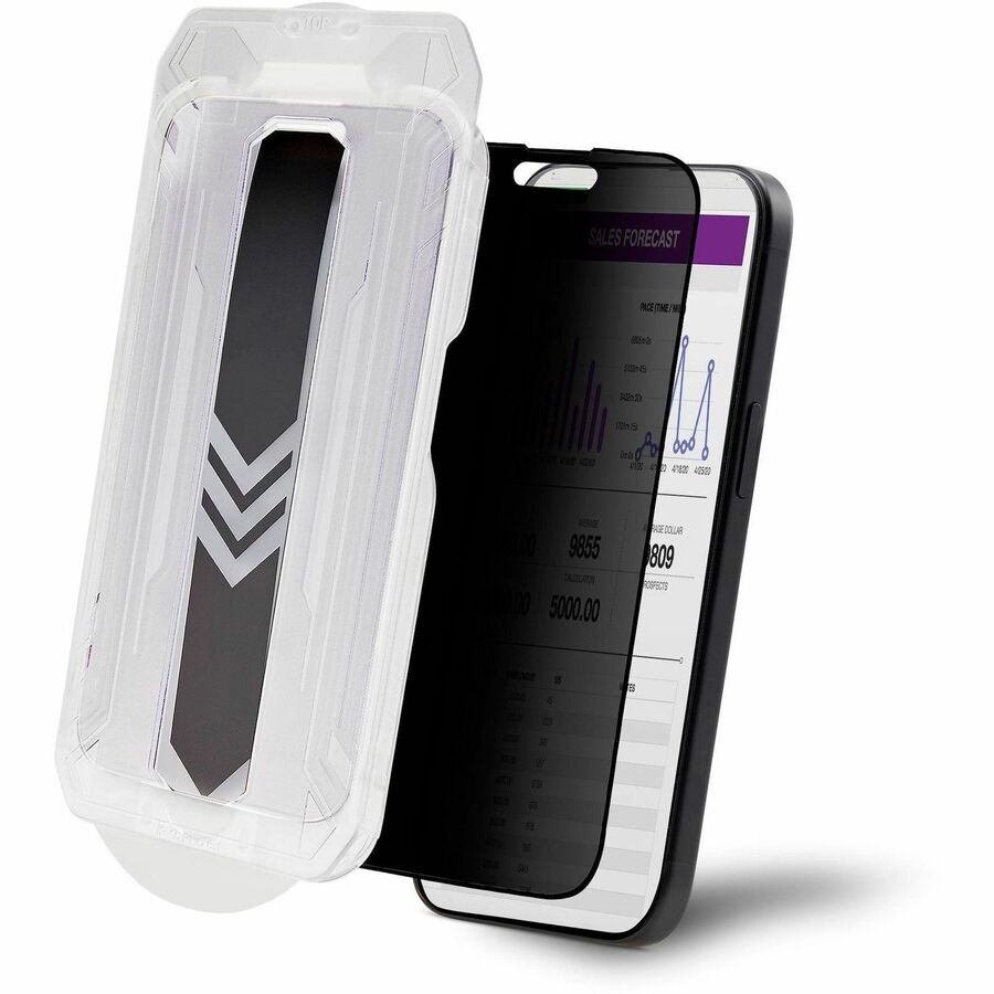 StarTech.com 4-Way Privacy Screen For iPhone 15 Pro Max, Portrait/Landscape, Touch-Enabled, +/- 30 Deg. View, Tempered Glass Protector Filter - Image 3