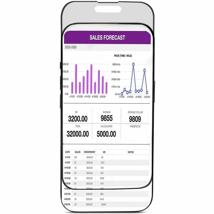 StarTech.com 4-Way Privacy Screen For iPhone 15 Pro Max, Portrait/Landscape, Touch-Enabled, +/- 30 Deg. View, Tempered Glass Protector Filter - Image 4