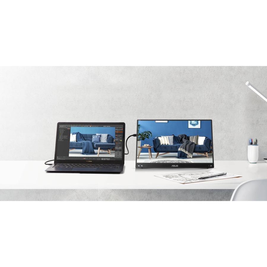 Asus ZenScreen MB16ACV 16" Class LCD Monitor - 16:9 - Silver - Image 4