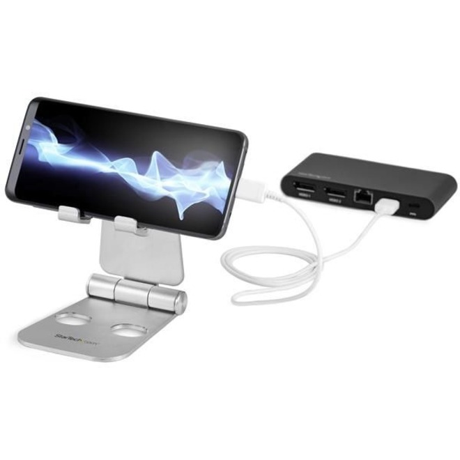 StarTech.com Phone and Tablet Stand - Foldable Universal Mobile Device Holder - Smartphones/Tablets - Adjustable Cell Phone Stand for Desk - Image 2