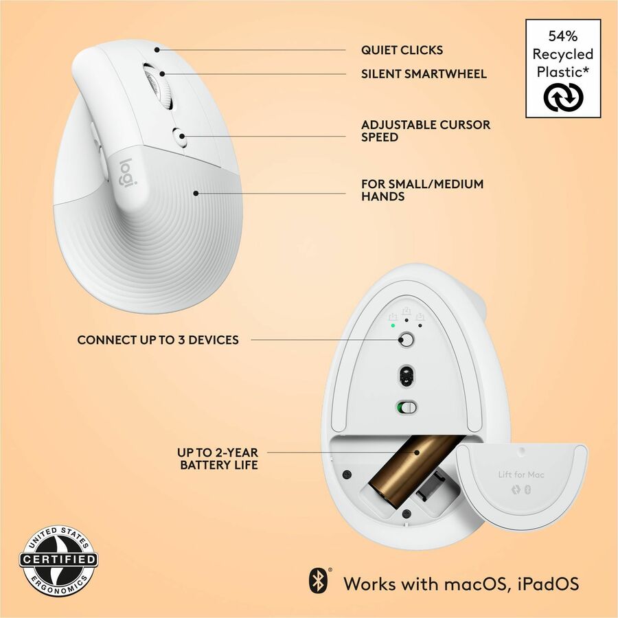 Logitech Lift for Mac (Off-white) - Image 6