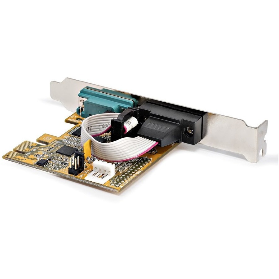 StarTech.com 2-Port PCI Express Serial Card, Dual Port PCIe to RS232 (DB9) Serial Card, 16C1050 UART, COM Retention, Windows & Linux - Image 2