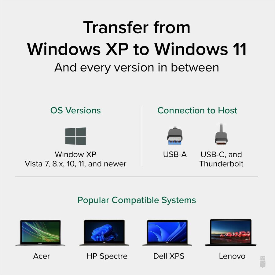 Plugable USB Data Transfer Cable PC to PC, Compatible with Windows USB C and USB 3.0 - Image 5