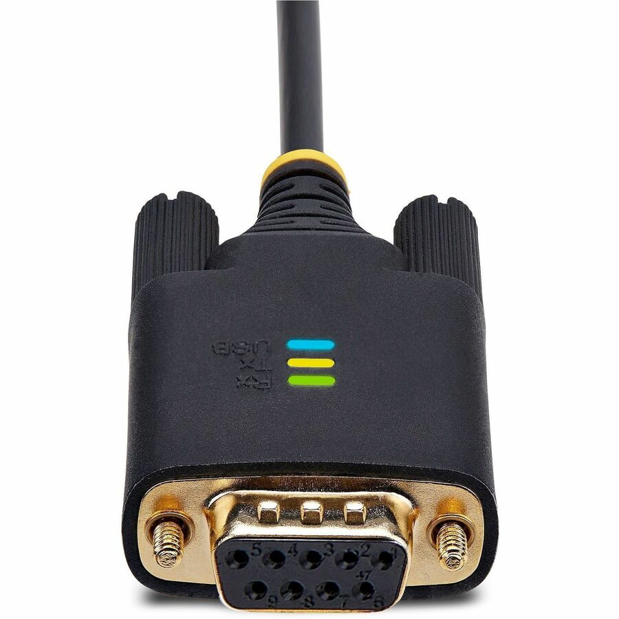 StarTech.com 10ft (3m) USB to Null Modem Serial Adapter Cable, COM Retention, FTDI, RS232, Changeable DB9 Screws/Nuts, Windows/macOS/Linux - Image 4