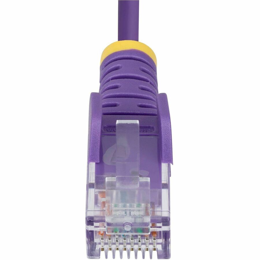 StarTech.com 10ft Purple Slim CAT6 Ethernet Cable, Slim Snagless RJ45, UTP, LSZH, 28AWG Bare Copper, Slim Network Patch Cord, Fluke Tested - Image 4