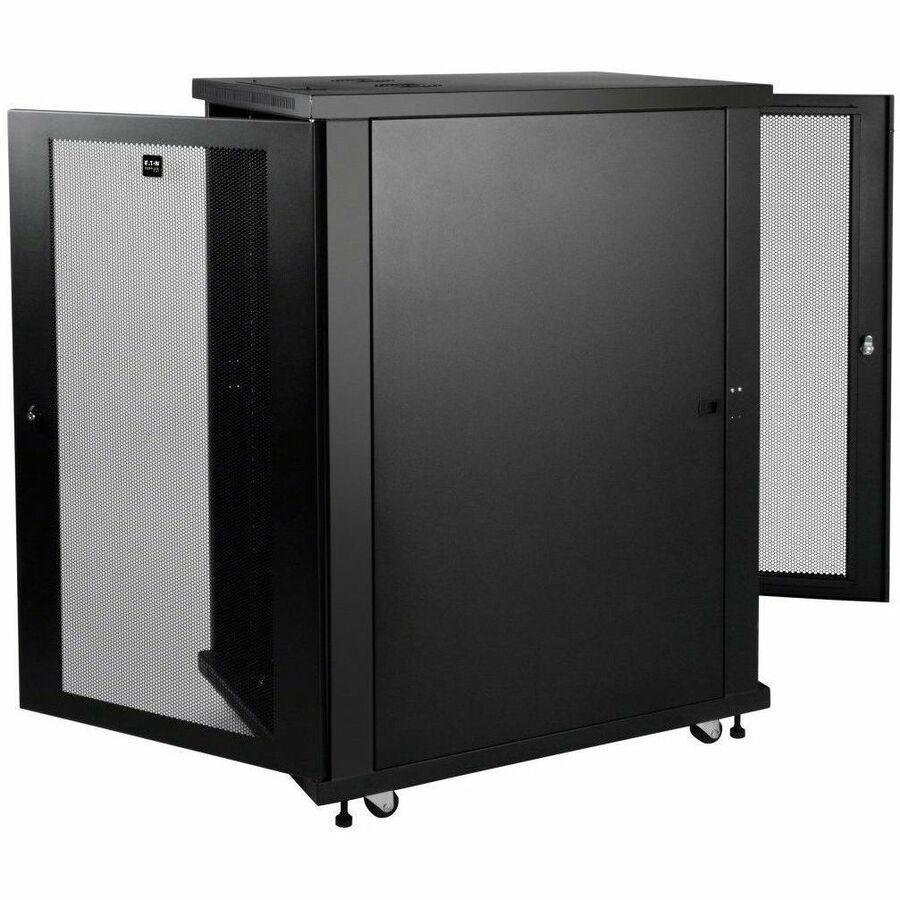 Eaton Tripp Lite Series SmartRack 24U Mid-Depth Half-Height Rack Enclosure Cabinet - Image 2