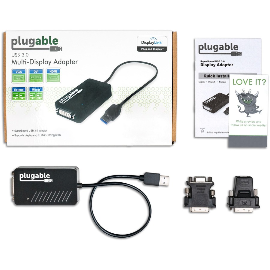 Plugable USB 3.0 to DVI/VGA/HDMI Video Graphics Adapter for Multiple Monitors up to 2048x1152 - Image 5