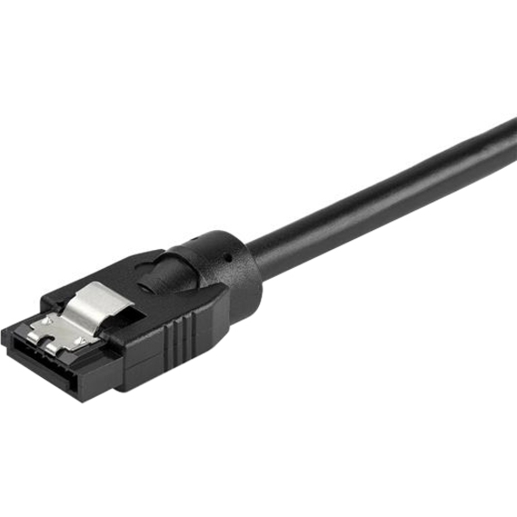 StarTech.com 0.3 m Round SATA Cable - Latching Connectors - 6Gbs SATA Cord - SATA Hard Drive Power Cable - (SATRD30CM) - Image 2