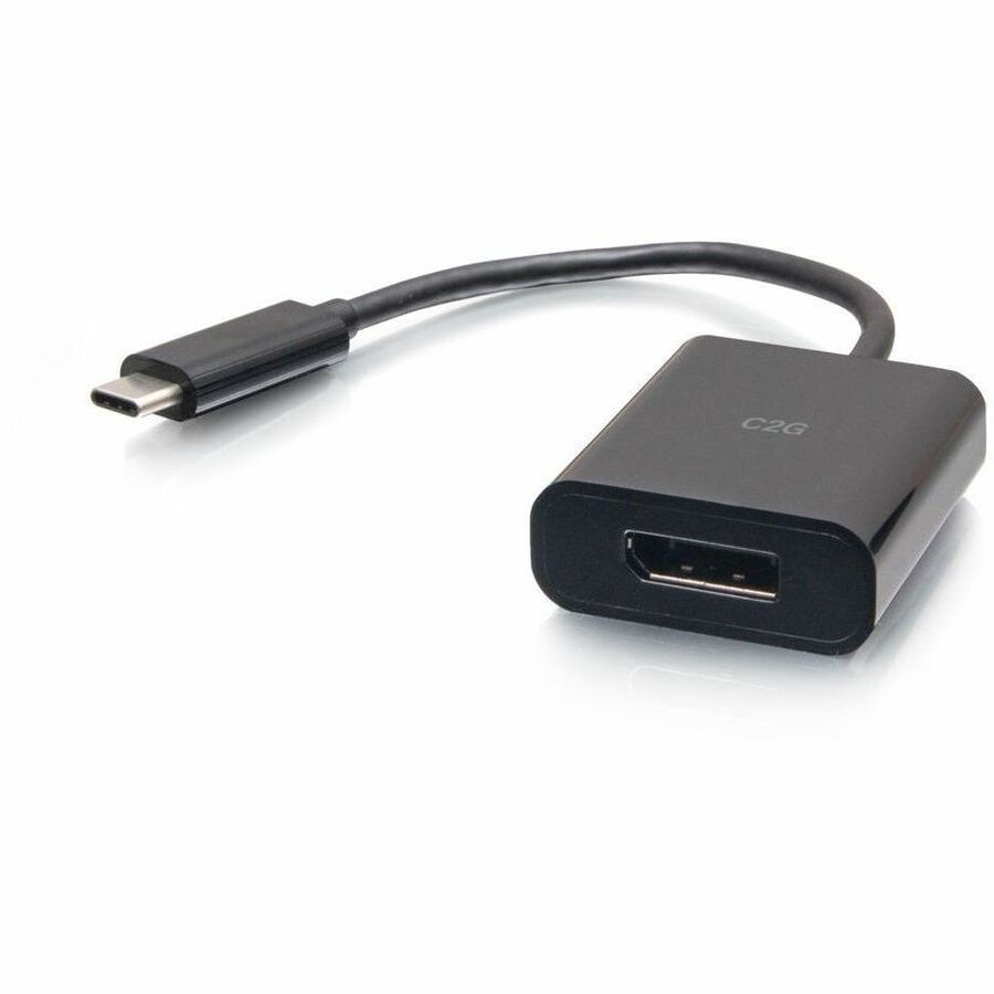 C2G USB-C to DisplayPort Adapter Converter - 4K 60Hz - Black