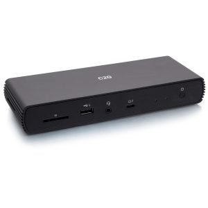 C2G Thunderbolt 4 Dock - Dual Monitor Docking Station with USB, Ethernet, SD Reader, and AUX - Power Delivery up to 90W