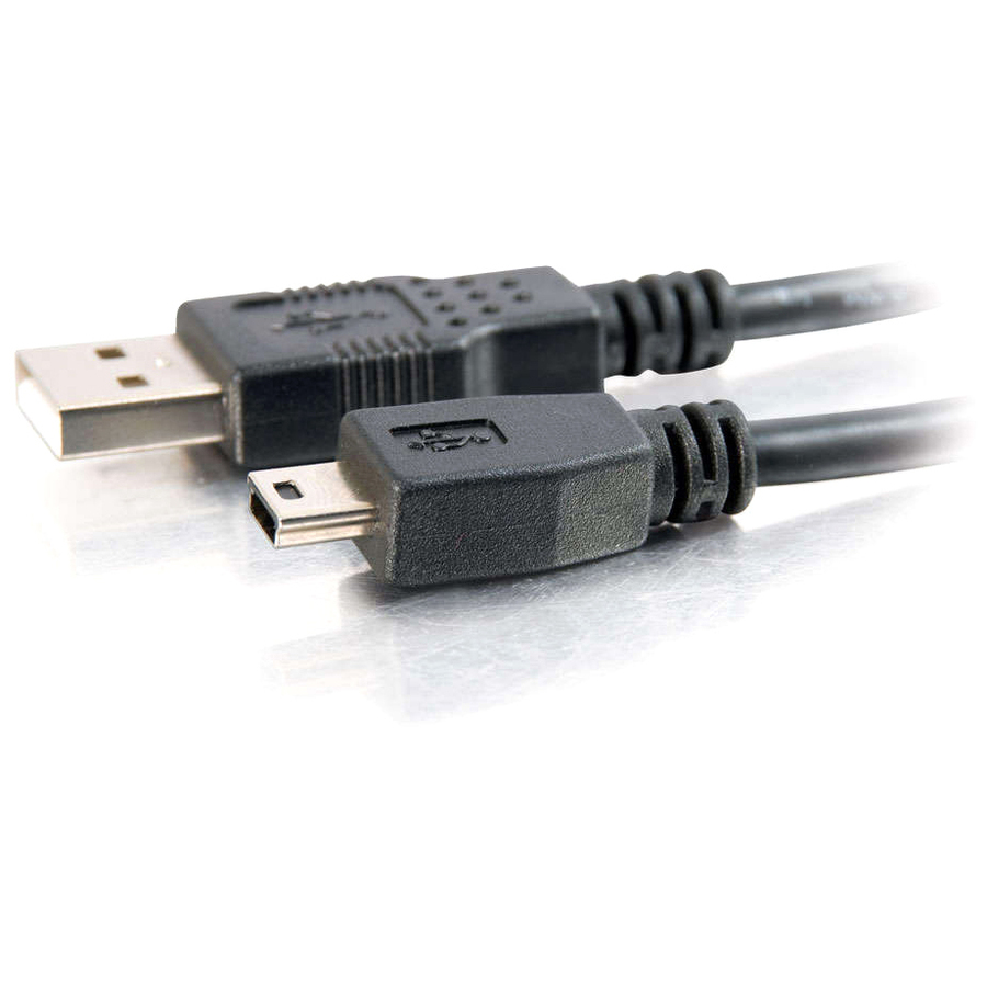 C2G 3.3ft (1m) USB 2.0 A to Mini-B Cable - USB A to B - Black - Image 4