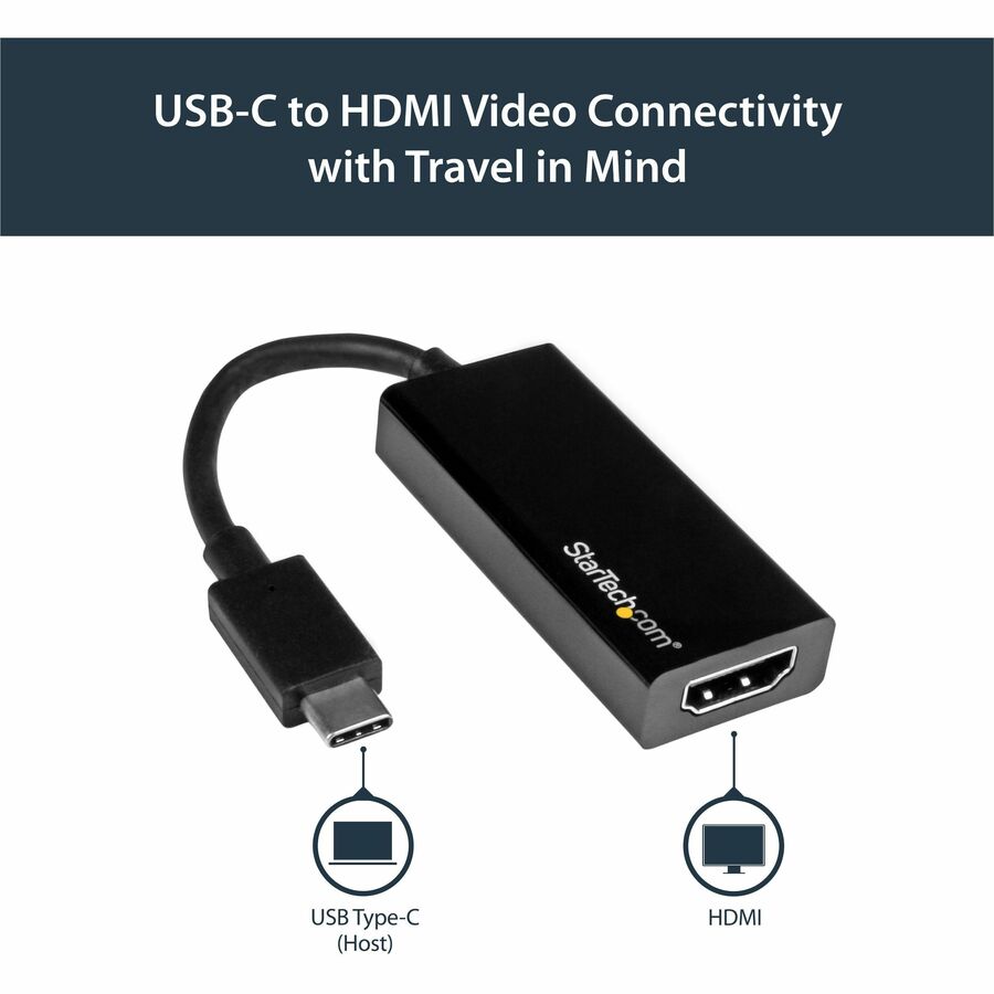 StarTech.com - USB-C to HDMI Adapter - 4K 30Hz - Black - USB Type-C to HDMI Adapter - USB 3.1 - Thunderbolt 3 Compatible - Image 9