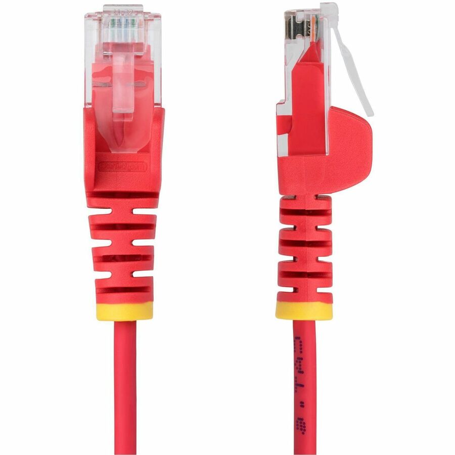 StarTech.com 1ft Red Slim CAT6 Ethernet Cable, Slim Snagless RJ45, UTP, LSZH, 28AWG Bare Copper, Slim Network Patch Cord, Fluke Tested - Image 2