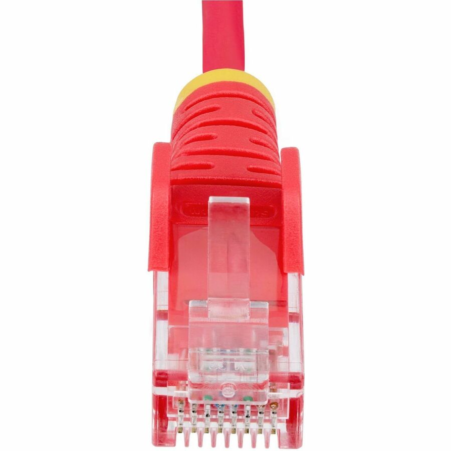 StarTech.com 1ft Red Slim CAT6 Ethernet Cable, Slim Snagless RJ45, UTP, LSZH, 28AWG Bare Copper, Slim Network Patch Cord, Fluke Tested - Image 4