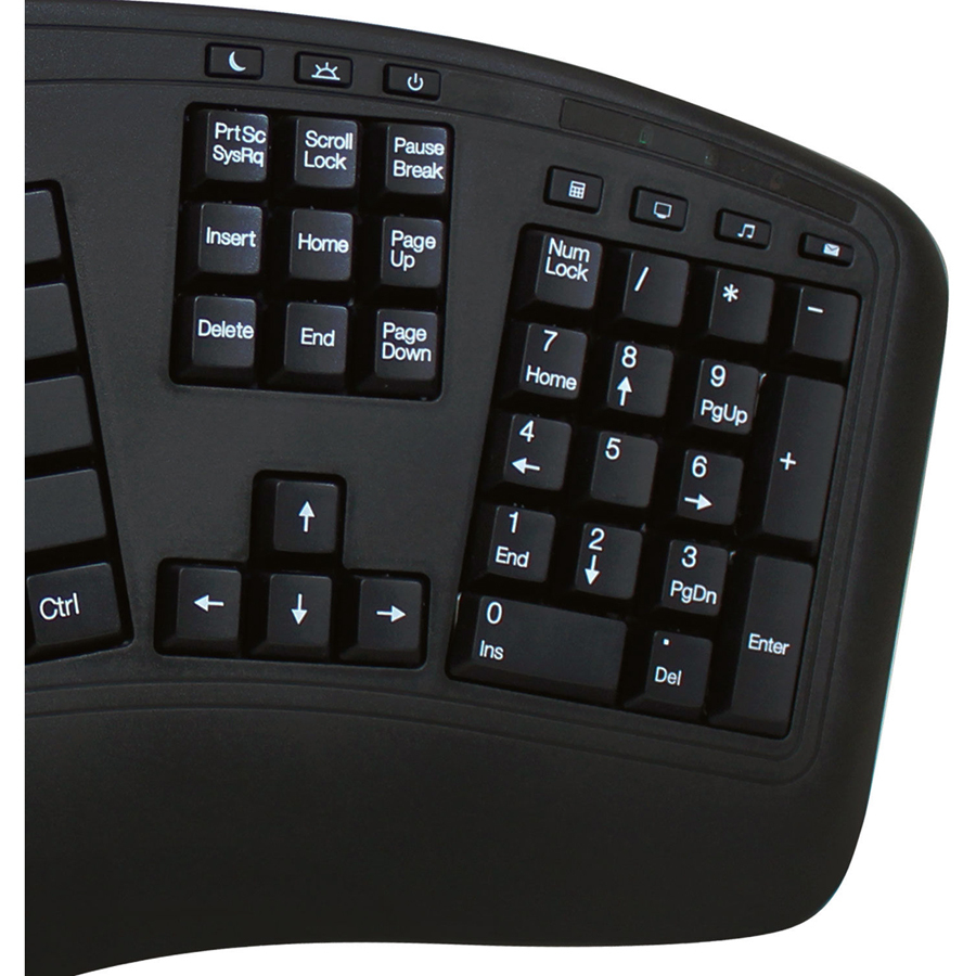 Adesso Tru-Form Media 1500 - Wireless Ergonomic Keyboard and Laser Mouse - Image 5