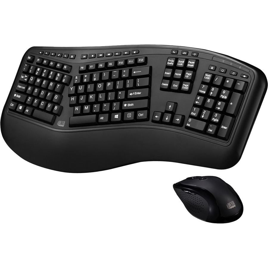 Adesso Tru-Form Media 1500 - Wireless Ergonomic Keyboard and Laser Mouse - Image 7