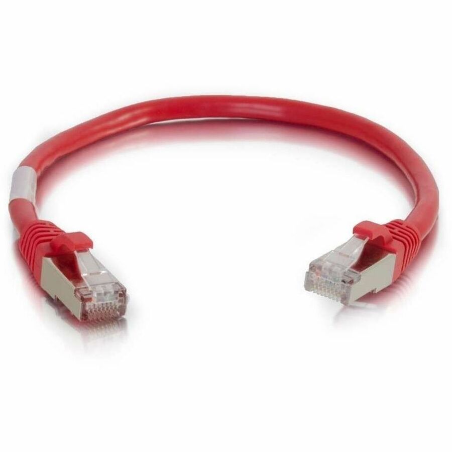 C2G 6ft Cat6 Ethernet Cable - Snagless Shielded (STP) - Red - Image 4
