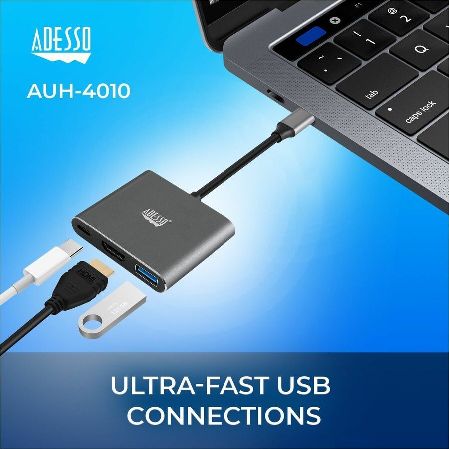 Adesso 3-IN-1 USB-C Multi-Port Docking Station (TAA Compliant) - Image 4