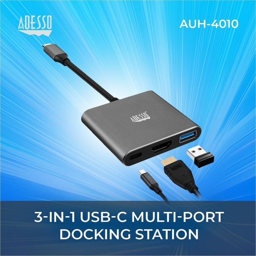 Adesso 3-IN-1 USB-C Multi-Port Docking Station (TAA Compliant) - Image 5