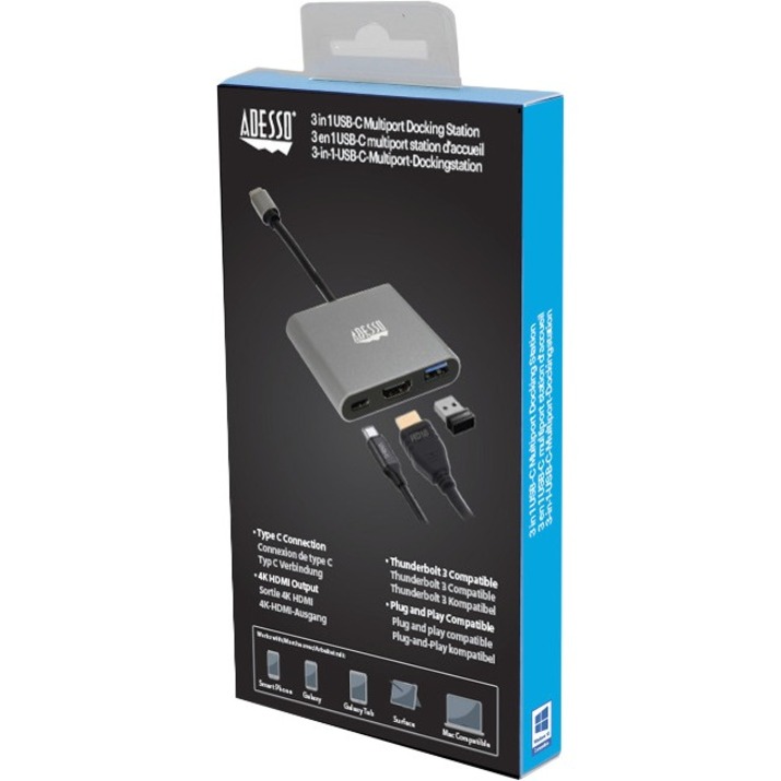 Adesso 3-IN-1 USB-C Multi-Port Docking Station (TAA Compliant) - Image 10