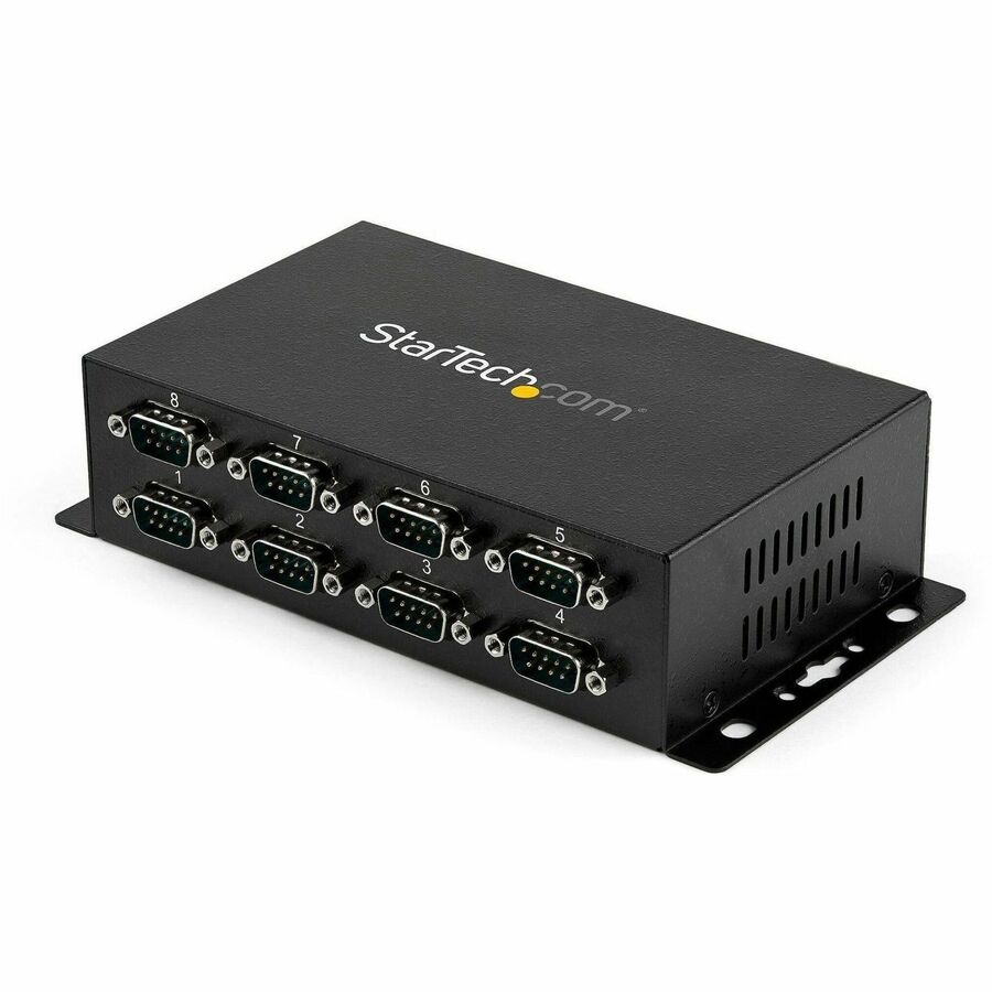 StarTech.com USB to Serial Adapter Hub â€" 8 Port â€" Industrial â€" Wall Mount â€" Din Rail â€" COM Port Retention â€" FTDI USB to RS232