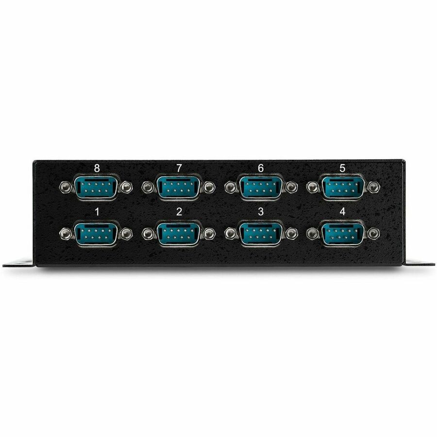 StarTech.com USB to Serial Adapter Hub â€" 8 Port â€" Industrial â€" Wall Mount â€" Din Rail â€" COM Port Retention â€" FTDI USB to RS232 - Image 2