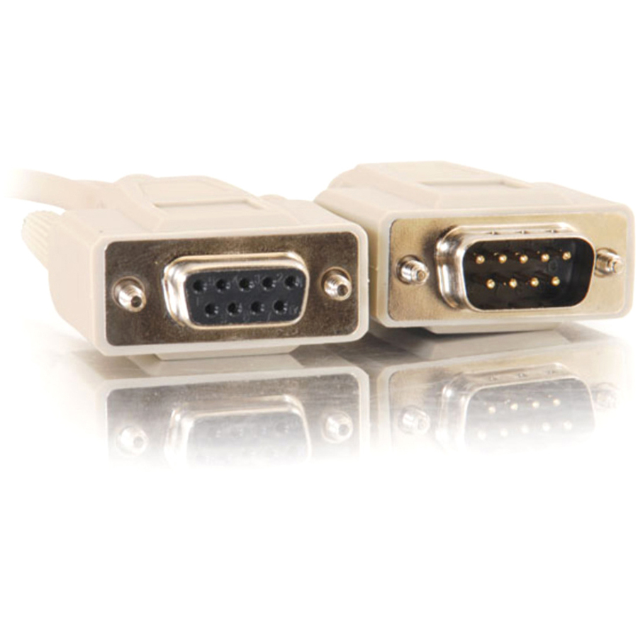 C2G 100ft DB9 M/F Extension Cable - Beige - Image 2