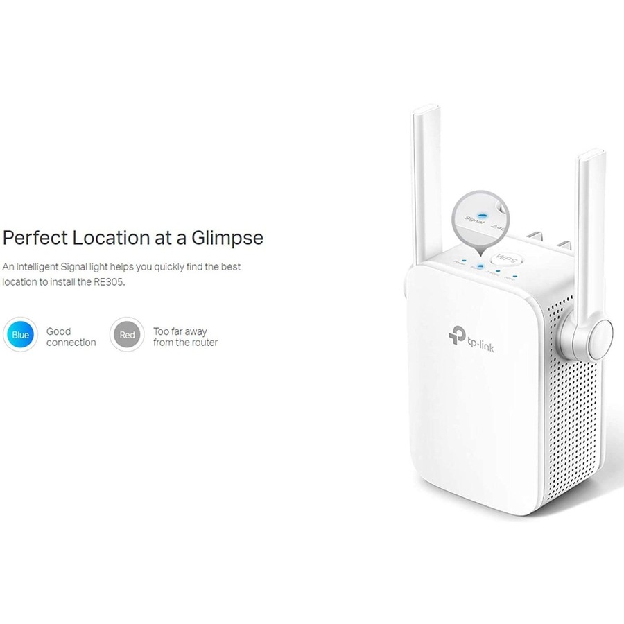 TP-Link RE305 - Dual Band IEEE 802.11ac 1.17 Gbit/s Wireless Range Extender - Image 8
