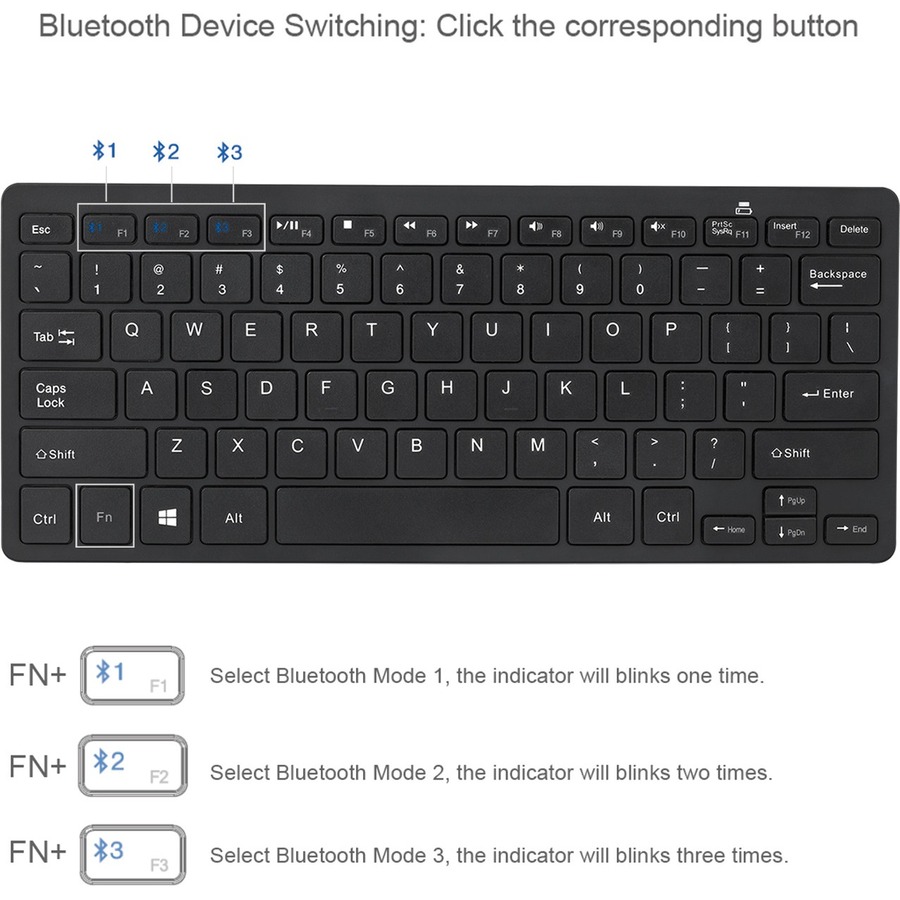 Adesso Bluetooth Wireless SlimTouch Mini Keyboard - Image 8