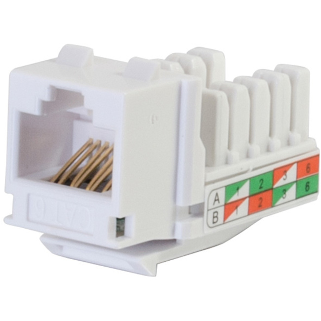C2G Cat6 RJ45 UTP Keystone Jack - White - Image 3