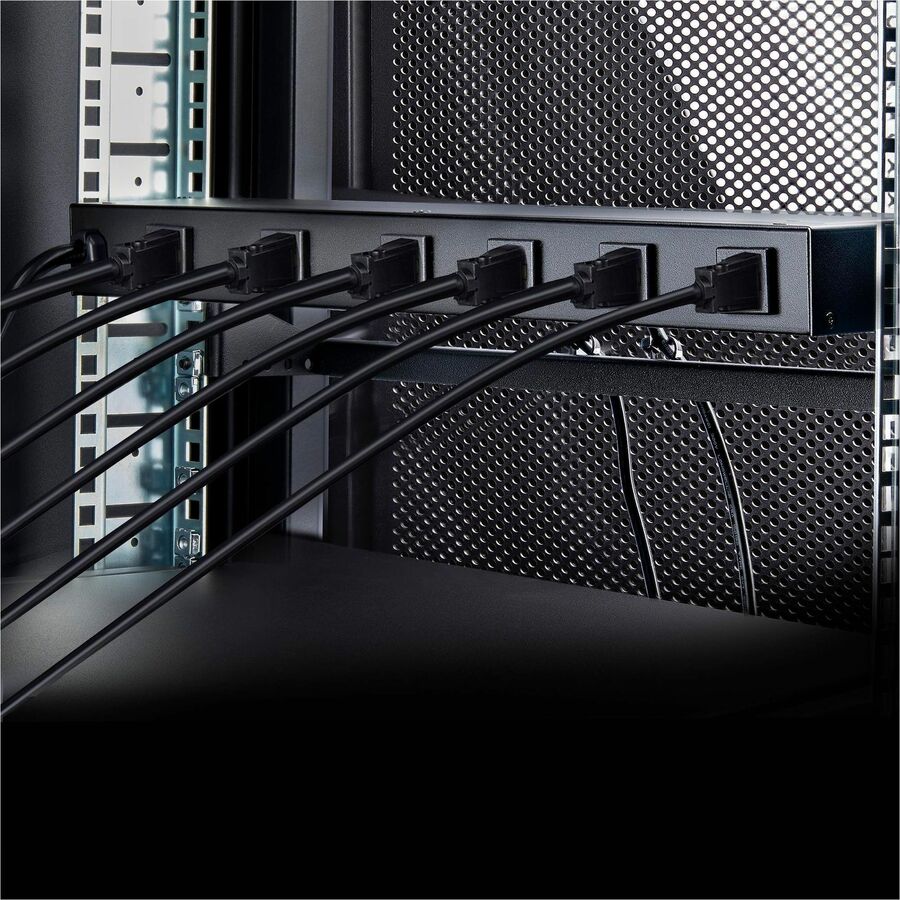 StarTech.com 8-Outlet Horizontal Rack Mount PDU, 1U Server Power Distribution Strip w/Surge Protector, 125V/15A, 8ft/2.4m Power Cord, TAA - Image 3