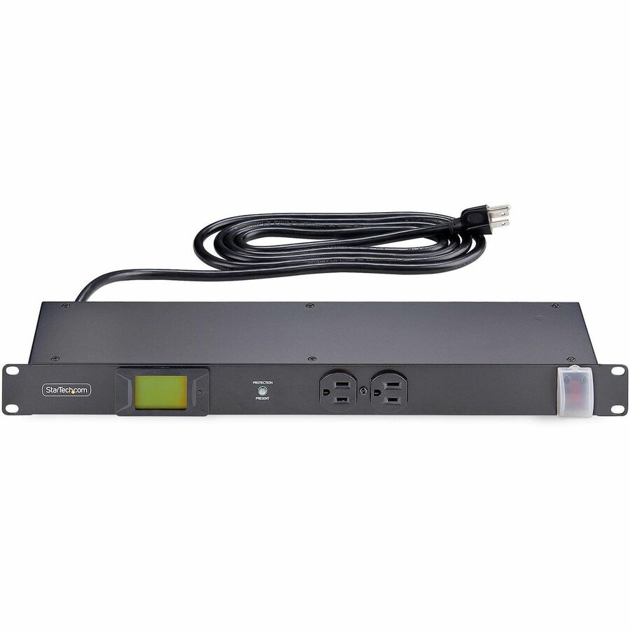 StarTech.com 8-Outlet Horizontal Rack Mount PDU, 1U Server Power Distribution Strip w/Surge Protector, 125V/15A, 8ft/2.4m Power Cord, TAA - Image 5