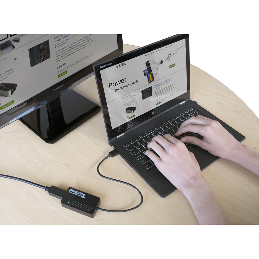 Plugable USB 3.0 to DisplayPort 4K UHD Video Graphics Adapter for Multiple Monitors up to 3840x2160 - Image 2