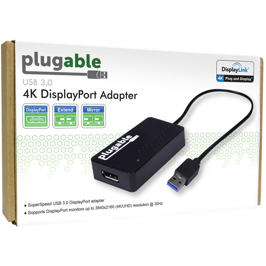 Plugable USB 3.0 to DisplayPort 4K UHD Video Graphics Adapter for Multiple Monitors up to 3840x2160 - Image 3