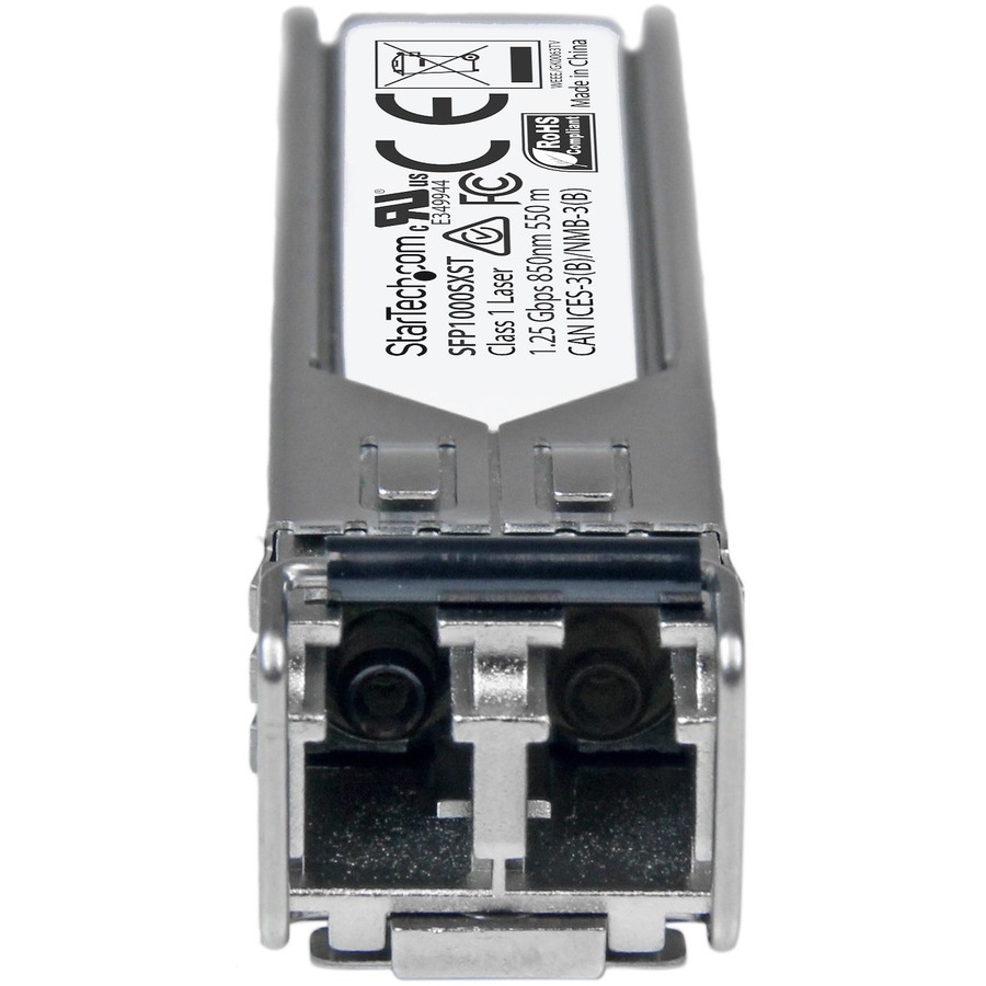 StarTech.com MSA Uncoded SFP Module - 1000BASE-SX - 1GE Gigabit Ethernet SFP 1GbE Multi Mode Fiber (MMF) Optic Transceiver - 550m DDM - Image 2