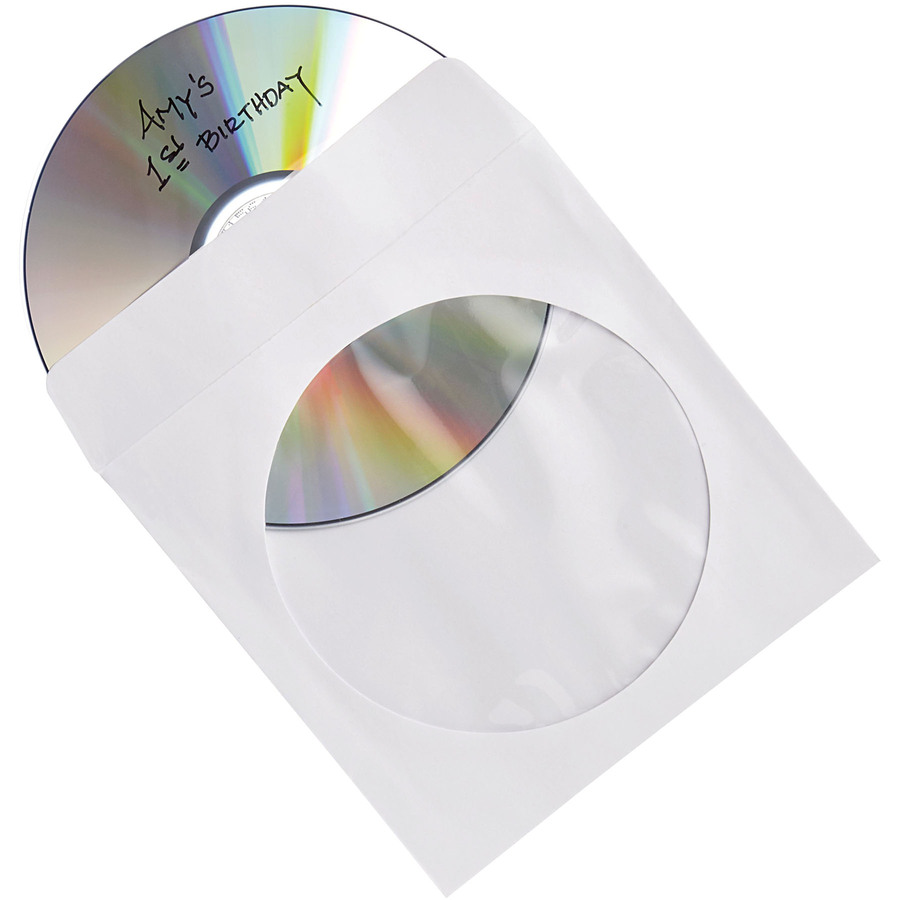 CD/DVD Paper Sleeves with Clear Window - 100pk Box - Image 2