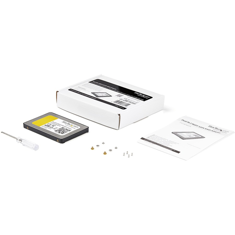 StarTech.com Dual M.2 SATA Adapter with RAID - 2x M.2 SSDs to 2.5in SATA (6Gbps) RAID Adapter Converter with TRIM Support - Image 2