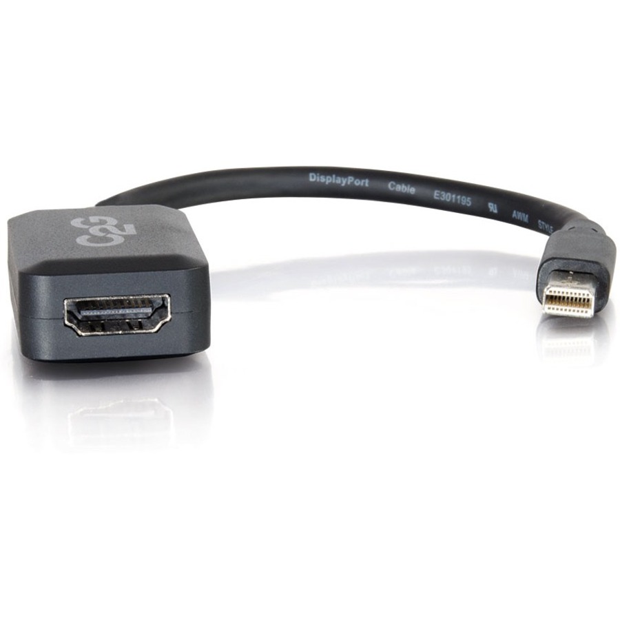 C2G Mini DisplayPort to HDMI Adapter - Black - Image 2