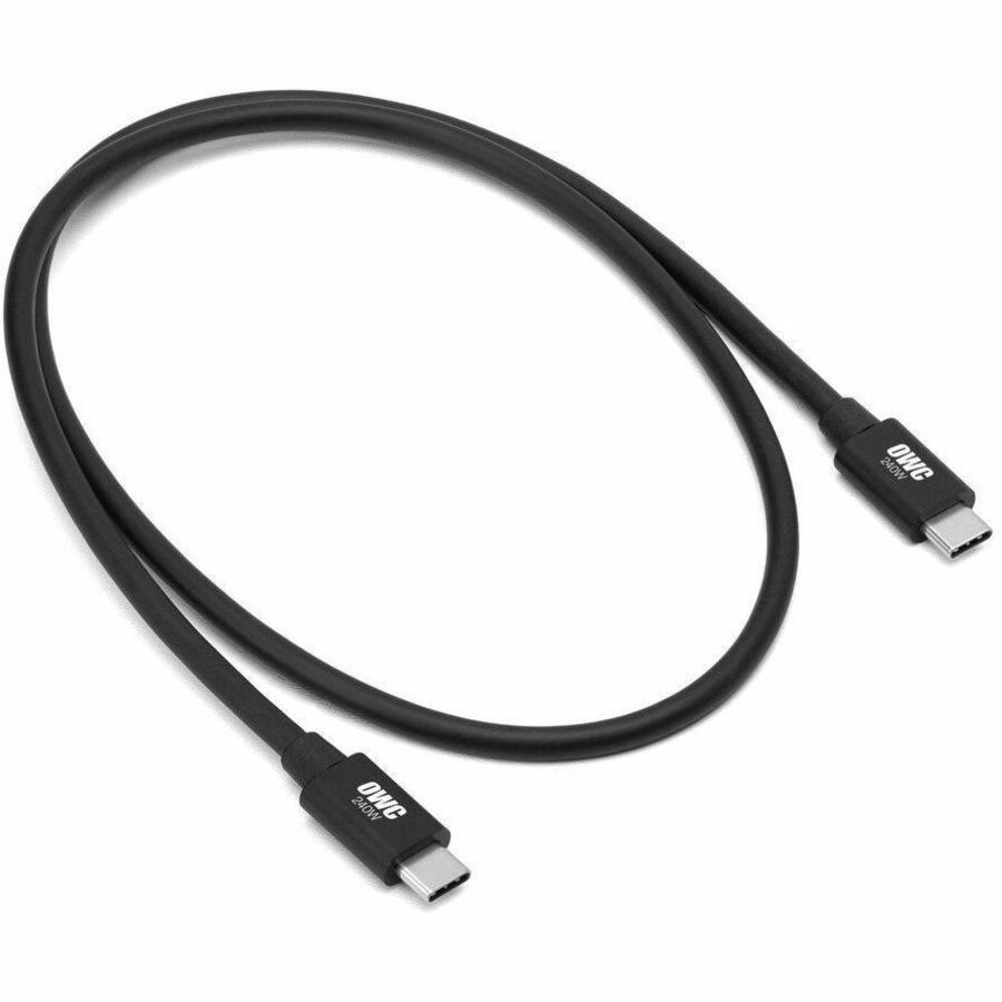 OWC 0.8M (31.5") Thunderbolt 5 (USB-C) Cable Black for Thunderbolt And USB-C Devices - Black - Image 2