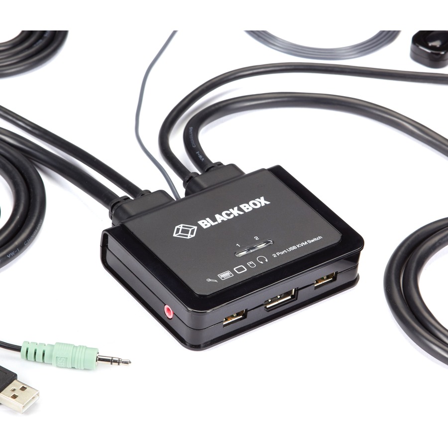 Black Box 2-Port 4K60 DisplayPort Cable KVM Switch - Image 2