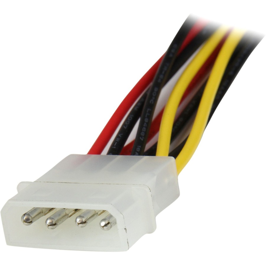 StarTech.com 12in LP4 to 2x Latching SATA Power Y Cable Splitter Adapter - 4 Pin Molex to Dual SATA - Image 2
