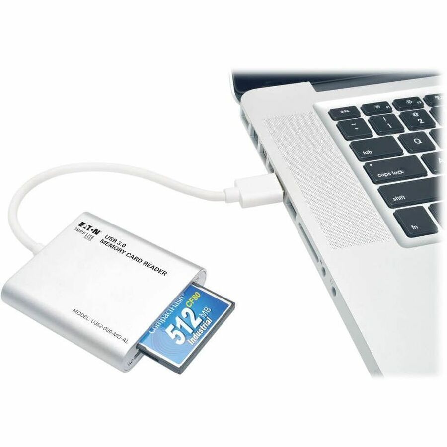 Eaton Tripp Lite Series USB 3.0 SuperSpeed Multi-Drive Memory Card Reader/Writer, Aluminum Case - Image 2